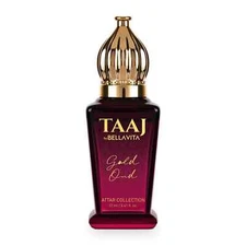 TAAJ Gold Oud Attar with Caramel, Rose, Jasmine & Orris for Men and Women 12ml.
