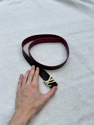 Authentic Louis Vuitton Belt Monogram Reversible Pink and Authentic Louis Vuitton Belt Monogram Reversible Pink and