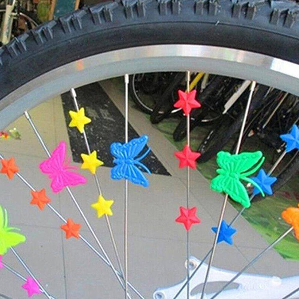 26/36Pcs Colorful Safety Kids Clip Bike Accessories Decoration Bead