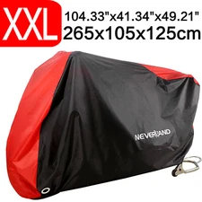 NEVERLAND Motorcycle Cover Waterproof Heavy Duty Outside Storage UV Dust Protect