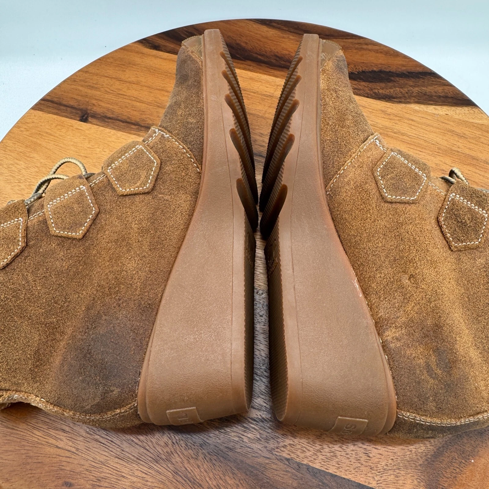 sorel toronto suede leather wedge ankle booties boots