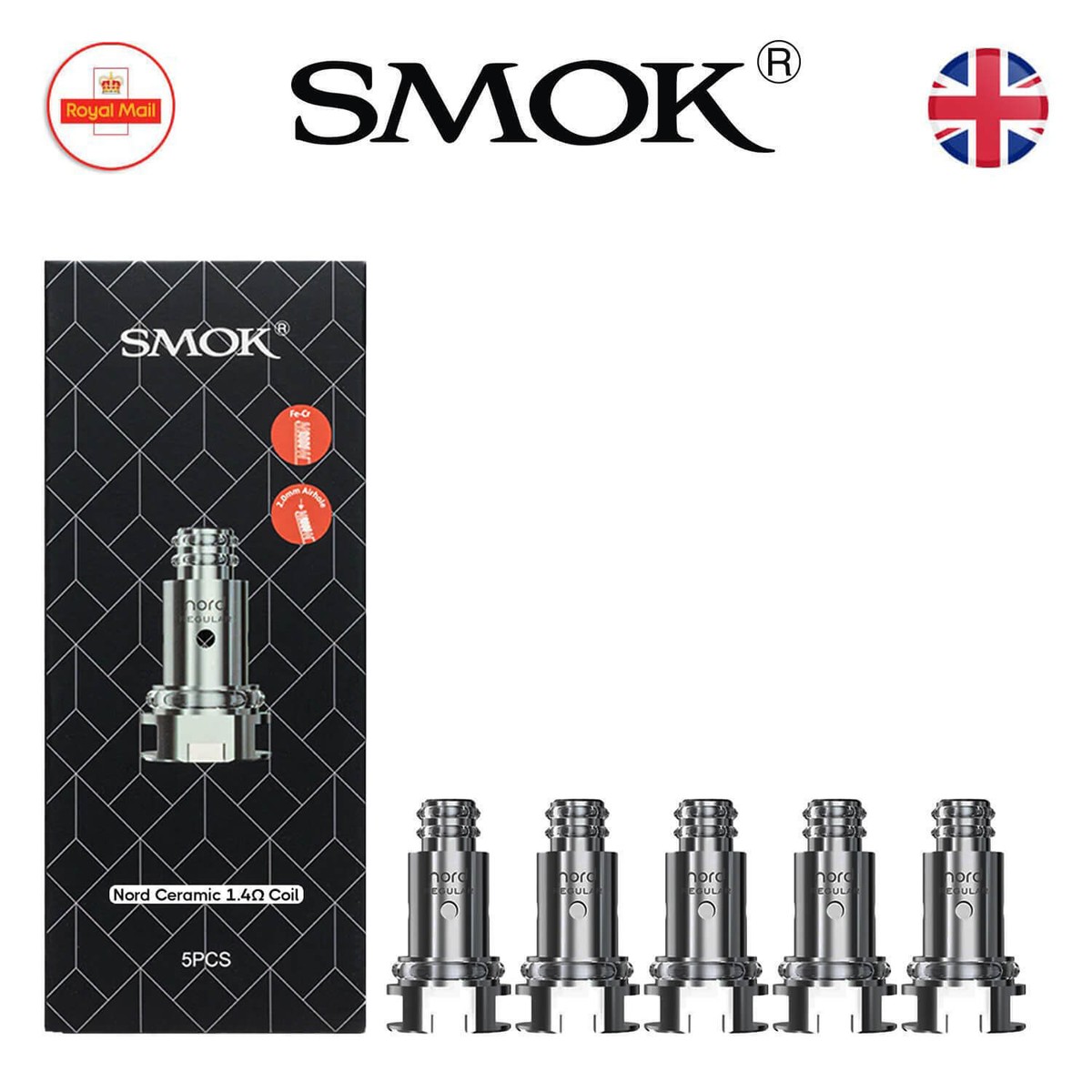 Smok Nord Coils 0.6/0.8/1.4 Ohm Mesh/Regular/Ceramic/DC Replacement Coils |  eBay
