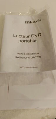 ORIGINAL MANUAL FOR THE - Mintek MDP-1730 Portable DVD Player - Image 1 of 3