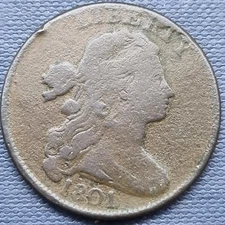 1801 Draped Bust Large Cent 1c Error Variety  1/000 Better Grade #70040