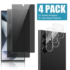 Privacy Screen Protector Tempered Glass For Samsung S25/S24/S23/S22 Ultra