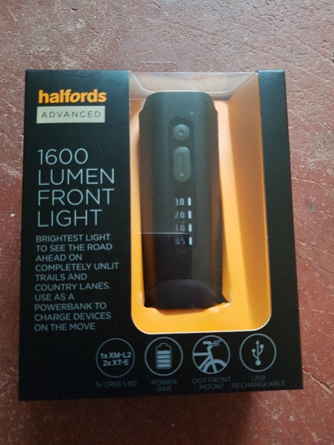 halfords 1600 lumen
