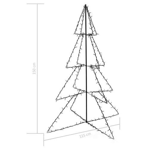 Christmas Cone Tree 240 LEDs Indoor and 115x150 G0M7 - Picture 4 of 4
