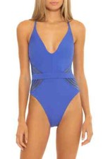 NWT Isabella Rose Queensland Illusion Band One Piece Swimsuit Small pse0222a