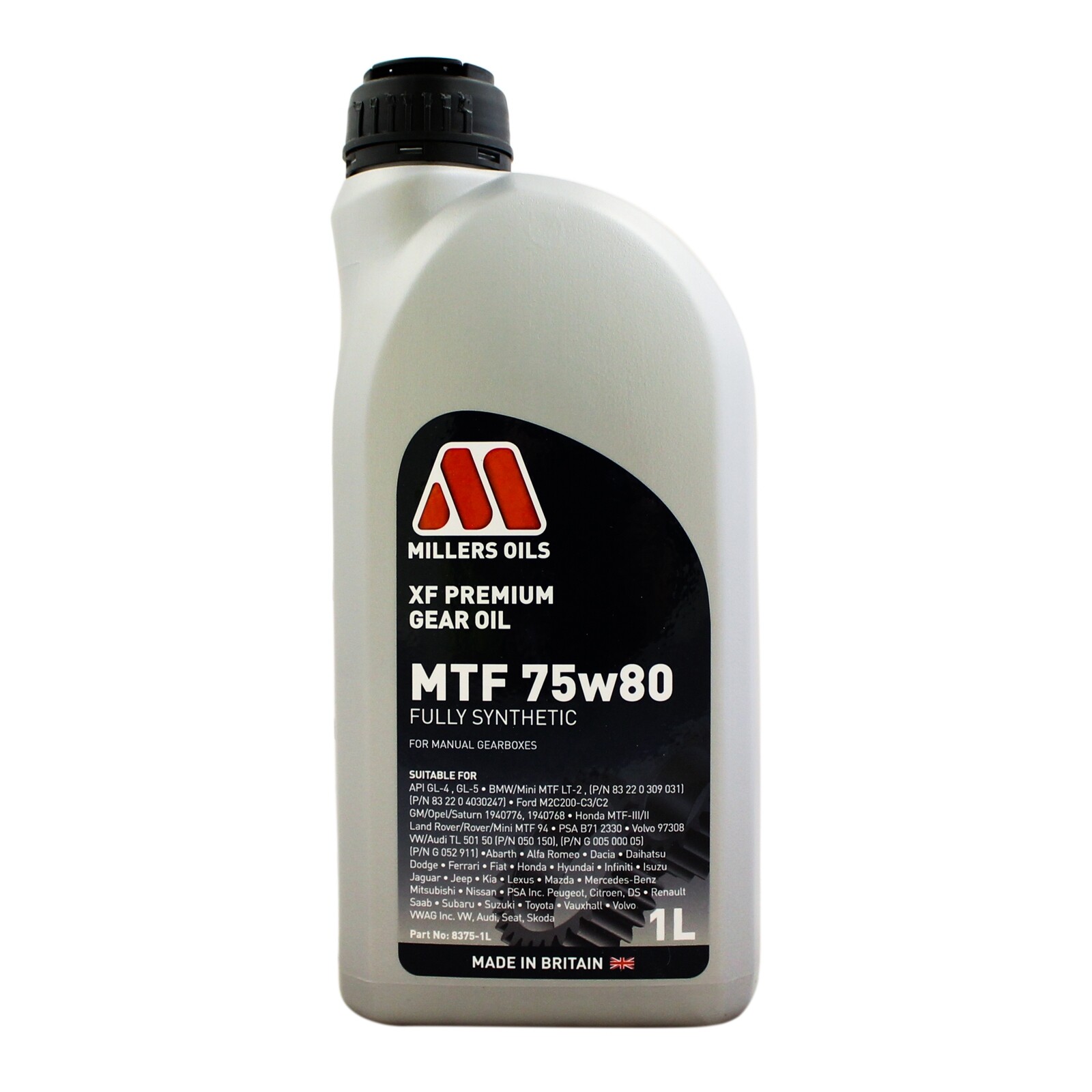 Millers Oils XF Premium MTF 75w80 Fully Synthetic Transmission Oil - 1 Litre 1L