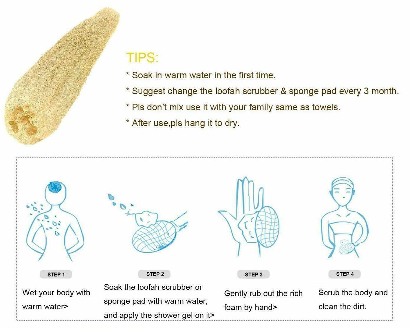 Natural Organic Unprocessed Luffa Loofah Antibacterial Loofah Bath BODY