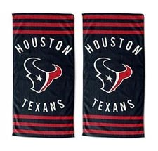 2 Pack- The Northwest Company Houston Texans Beach Towel, 30" x 60"  New!!