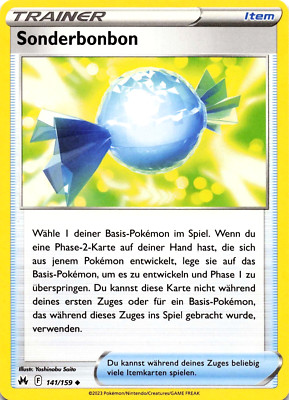 Pokemon Sonderbonbon CRZ 141/159 Zenit der Könige Trainer Item Deutsch NM