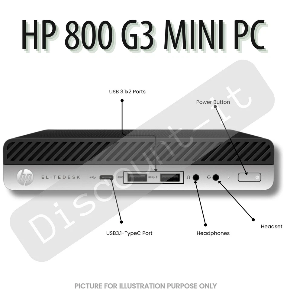 HP EliteDesk 800G3 Mini Core i7 7th Gen 32GB RAM DDR4 2TB SSD 90 days Warranty - Image 2 of 4