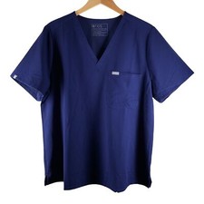 FIGS Technical Collection Dark Blue Short Sleeve V-Neck Scrub Top Size XXL