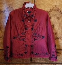 WOMEN'S CAROLE LITTLE SILK JACKET  LARGE