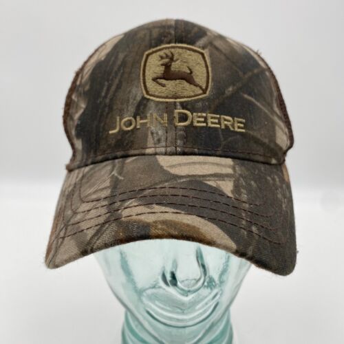 John Deere Camouflage Trucker Hat Cap Farm Tractor Snapback Adjustable One Size - Picture 1 of 9