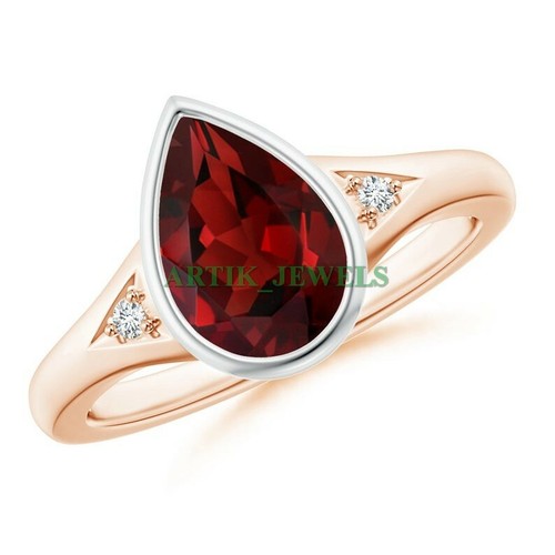 1.96ct Natural Garnet 3-Stone Ring - White Gold Plated Sterling Silver, Size 8