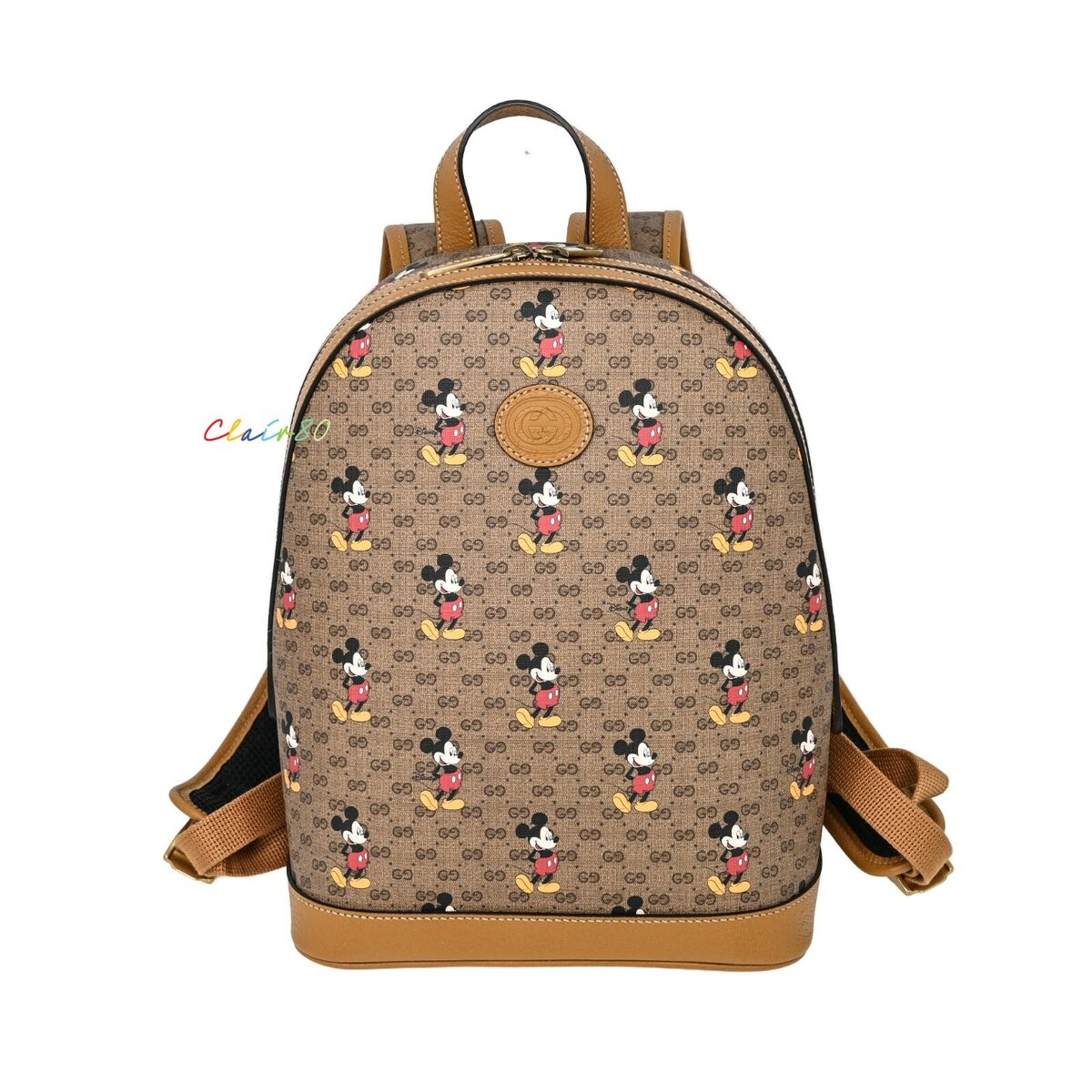 Gucci x Disney Backpack Mini GG Supreme Mickey Mouse Medium Beige