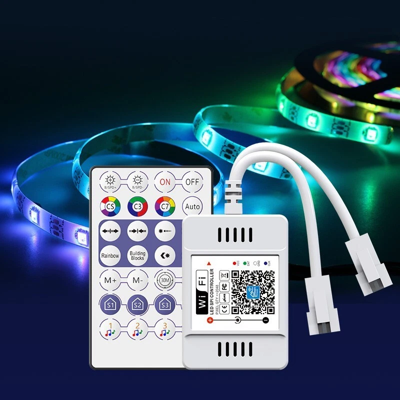 12V-24V WiFi LED RGB 控制器适用于 WS2811 可寻址 LED RGB 条形 Magic Home - 第 4 张/共 12 张