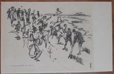 June 12 1964 Vietnam War Army Military partizan sketch Vietnamese art postcard