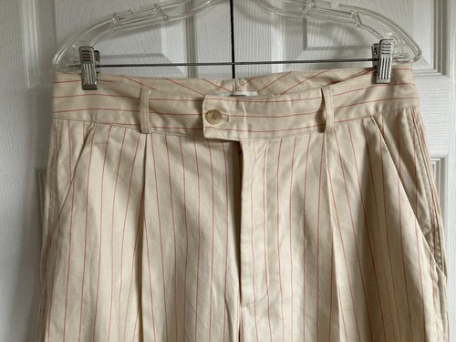 Banana Republic Factory Twill Wide-Leg Pant 12 Pink Stripe #891939 - Picture 7 of 9