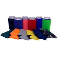 Blank Foam Collapsible Regular Can Coolie; Choose Color and Quantity