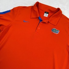 Nike Dri-FIT Florida Gators Polo Mens XL Orange Blue NCAA 24814X-FG4 SU11BID