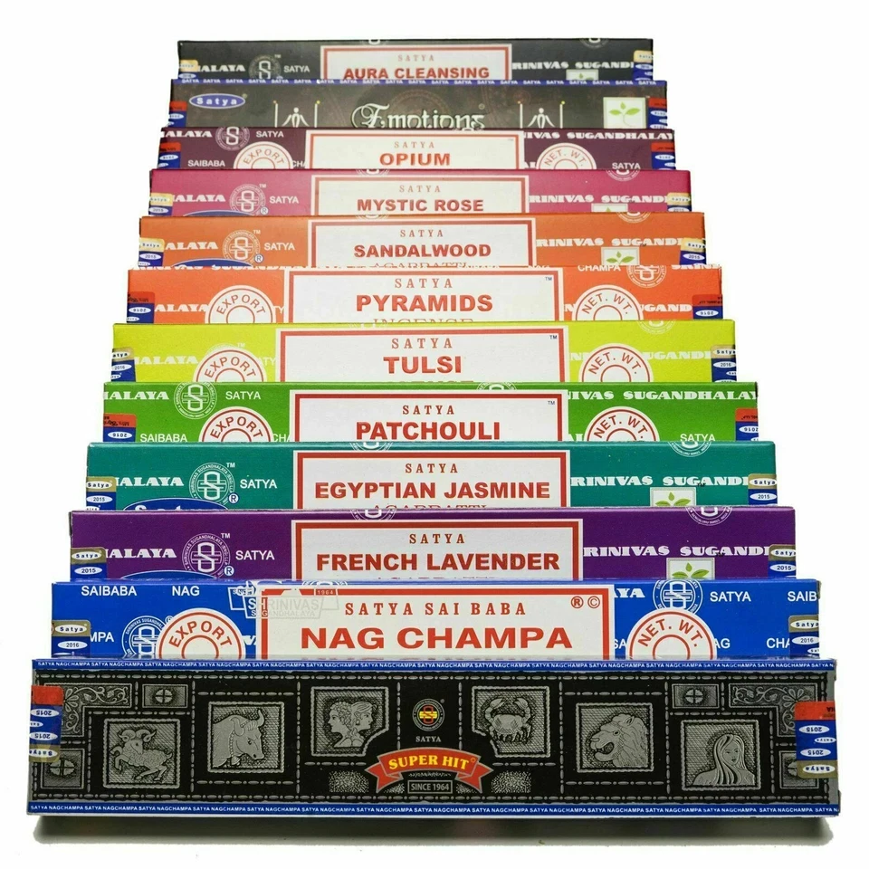 Satya Sai Baba Nag Champa Assorted Mixed Incense Sticks Fragrance Agarbatti 180g - Image 3 of 4