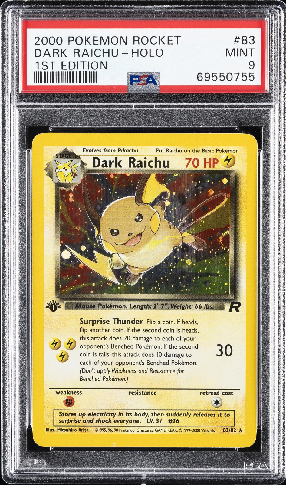 Dark Raichu 1st Edition #83