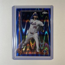 Topps 2025 Chrome Update Blue RayWave Refractor /150 Clay Holmes #USC30 (Mets)