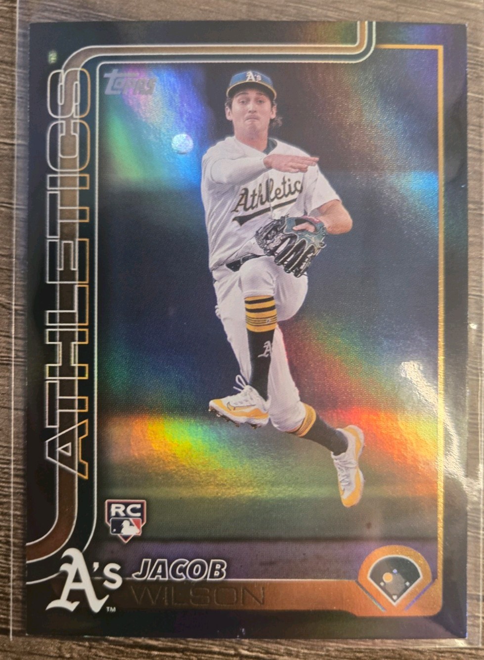 2025 Topps Jacob Wilson RC 10/10 Black Rainbow Foil #314 Rookie RARE Athletics