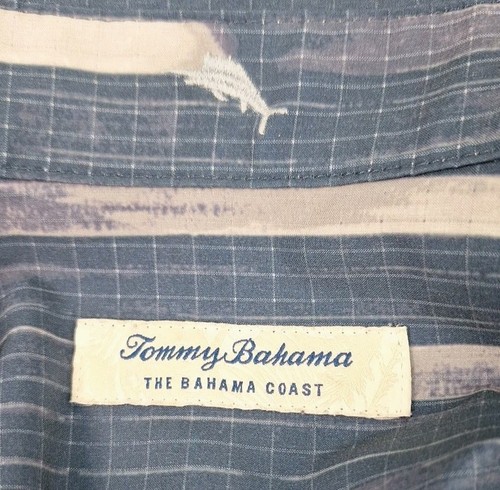 Camicia Tommy Bahama Uomo XL The Bahama Coast Blu Hawaiana Leggera - Foto 5 di 11