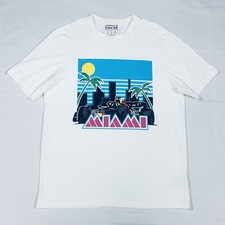 Oracle Red Bull Racing Men’s Actual XL Miami Graphic T-Shirt Crewneck Tee White