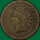 1860 Round Bust Indian Head Cent Good G Coin #39543