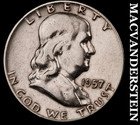 1957-D Silver Franklin Half Dollar - Scarce  Better Date  No Reserve  #M417 — photo 1