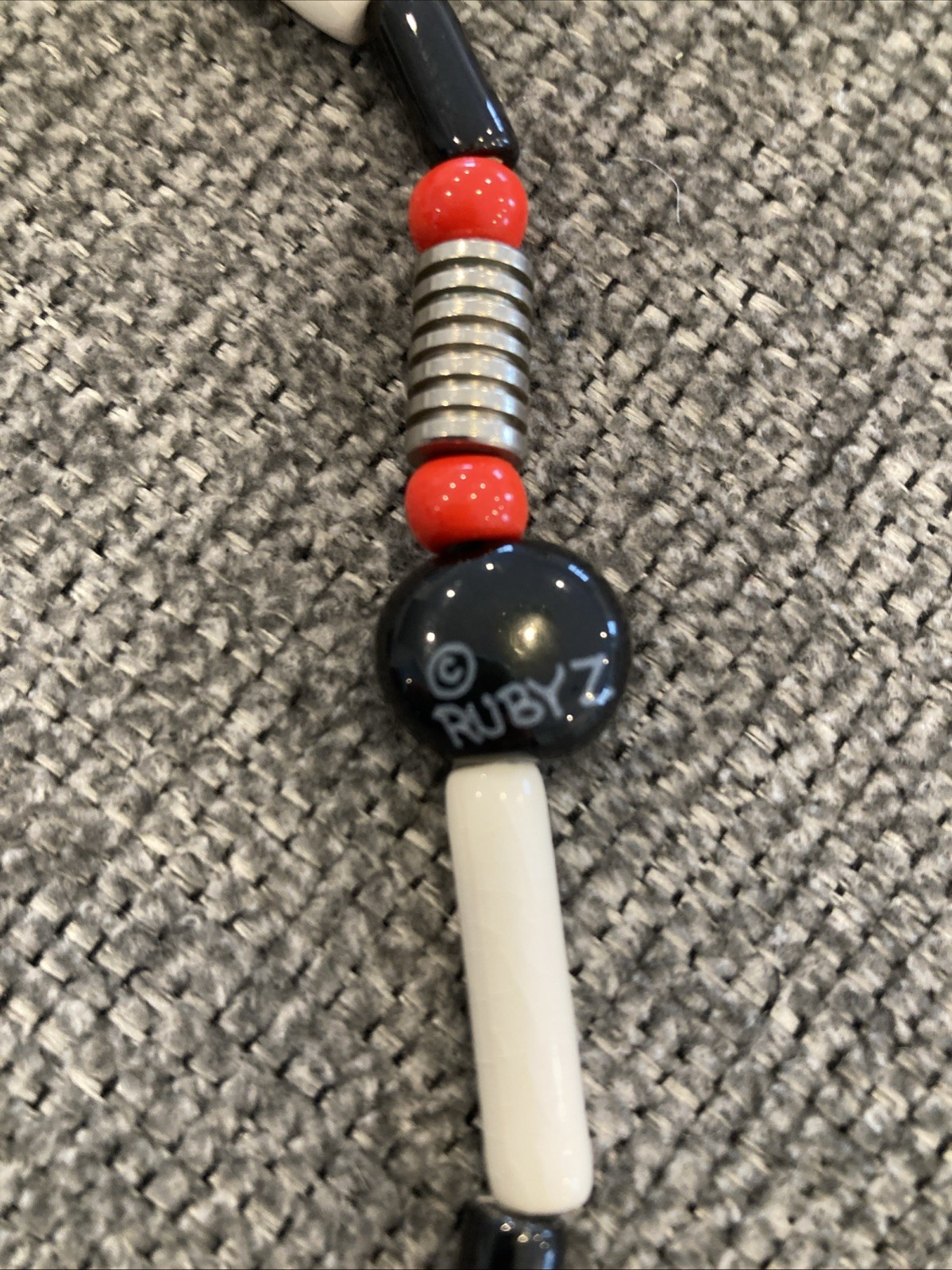 Ruby Z Candace Loheed Red Heart Statement Necklac… - image 3