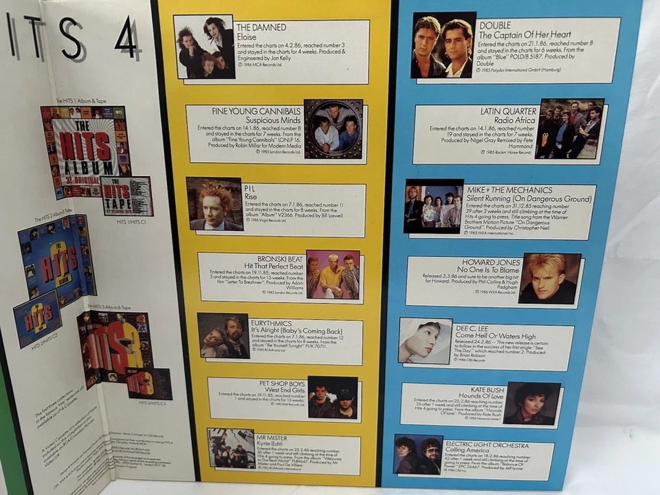 Hits 4 The Album Vinyl LP • 1980s Pop Compilation • Various Artists • Original - Image 4 of 4