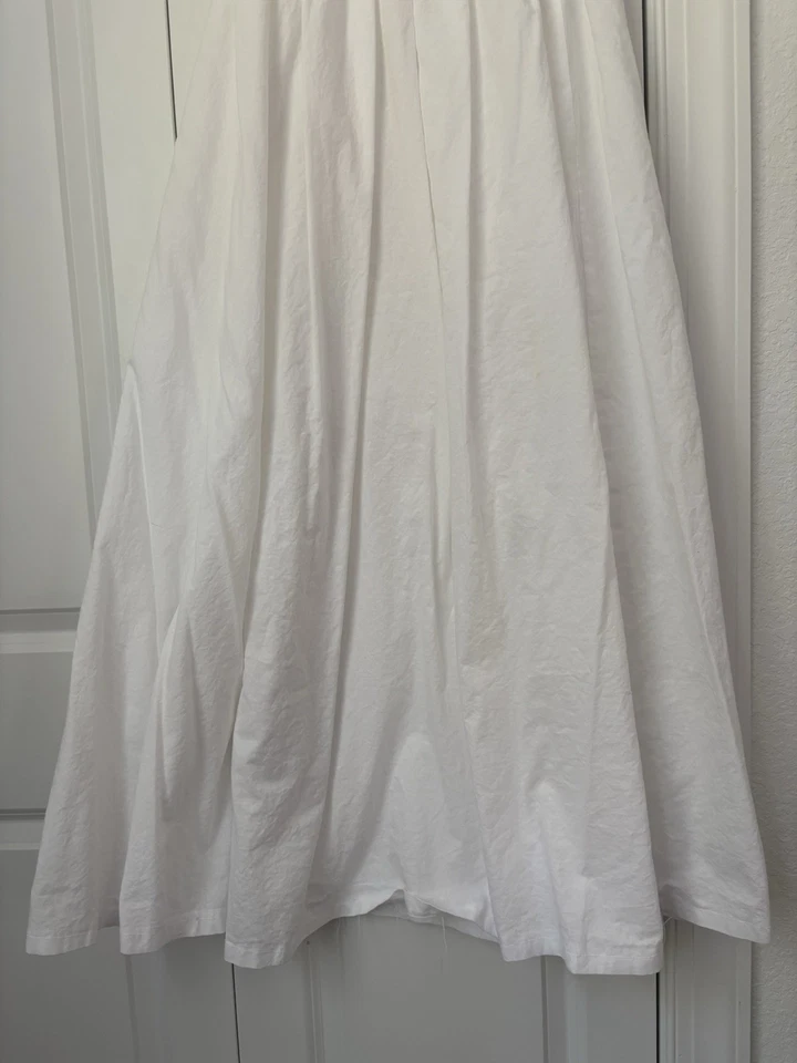 White Cotton Dress Skirt Slip Petticoat Full Long Victorian Renaissance XS S - Image 2 of 4