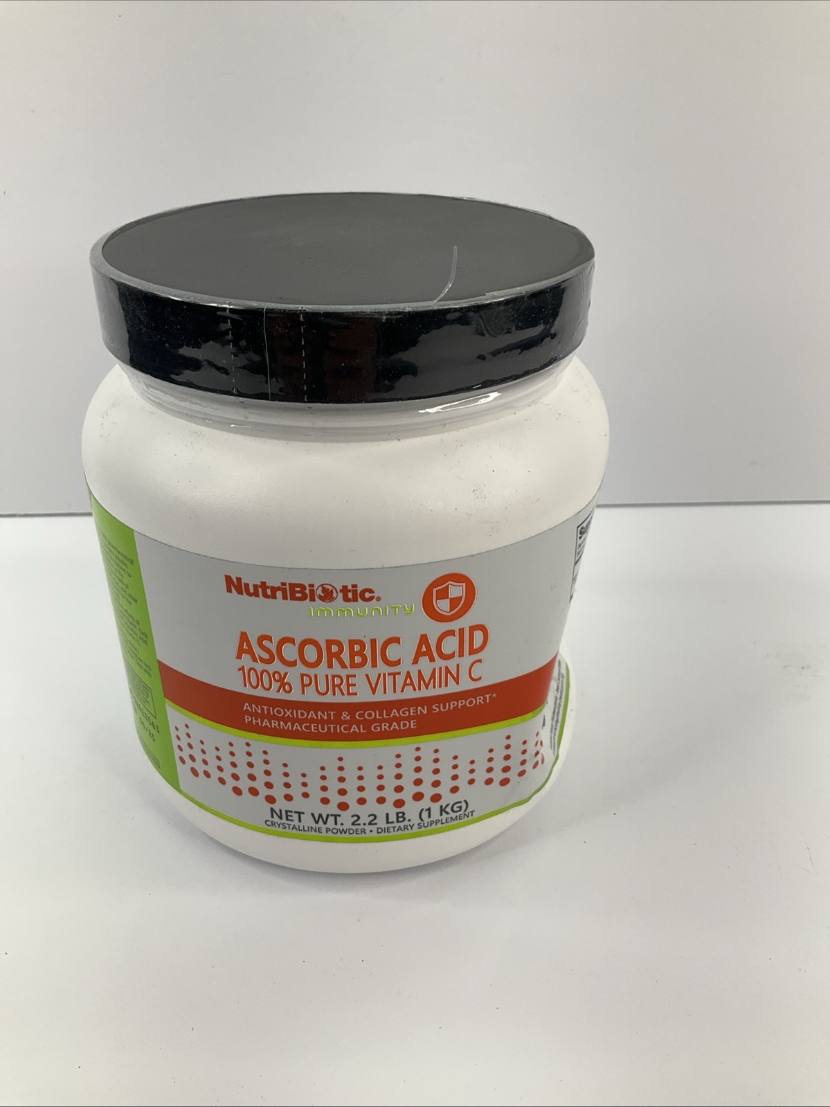 NutriBiotic Ascorbic Acid Crystalline Powder 2 2 lbs 1 kg Egg-Free, Gluten-Free,