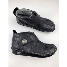 Alegria Caiti Ankle Boots Black Plaid To Meet You Comfort Booties Womens 39 US 9