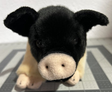Miyoni Aurora 2021 Hampshire Pig W/TAG Plush Stuffed Animal Black Beige 12 inch