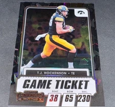 2021 Contenders Draft Picks Game Ticket Cracked Ice TJ Hockenson Vikings SSP /23
