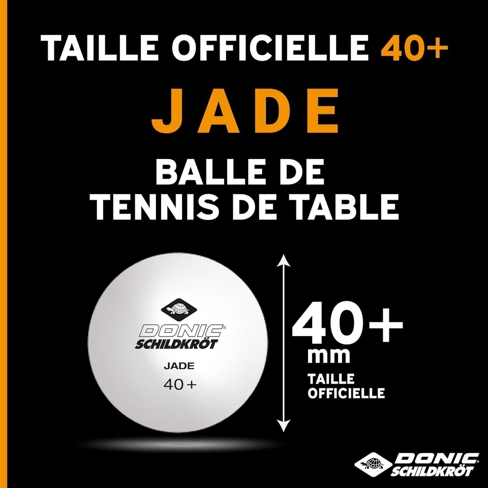 Balles ping-pong Donic-Schildkröt Jade 6 pièces 40 mm entraînement - Photo 2/4