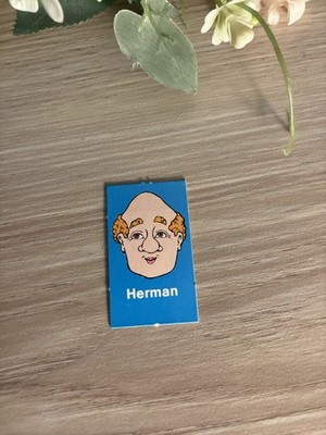 Guess Who? Ersatz-Charakterkarte 1980 - ''Herman'' (blau)