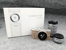 Olympus PEN E-PL10 Double Zoom Kit Brown 16.1MP 14-42mm 40-150mm Used