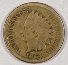 1864-P "Indian Head" Small-Cent Bronze Coin Var. 3 No "L", Good