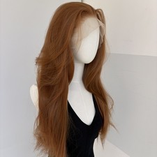 Weich Long Straight Lace-Front-Perücken Nat�...
