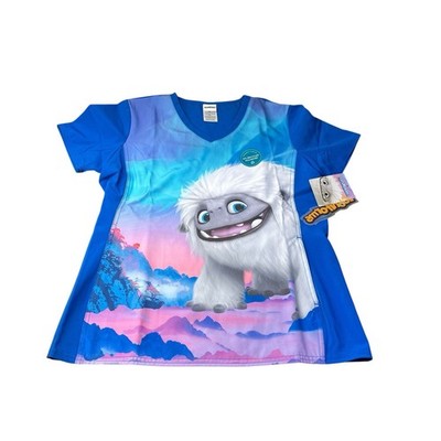 Abominable Cherokee Scrubs Size Small Tooniforms DreamWorks V Neck Top NEW