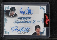 2023 Leaf Ultimate Platinum Spectrum 1/6 Kevin Stevens Joe Mullen Auto HOF 11jd
