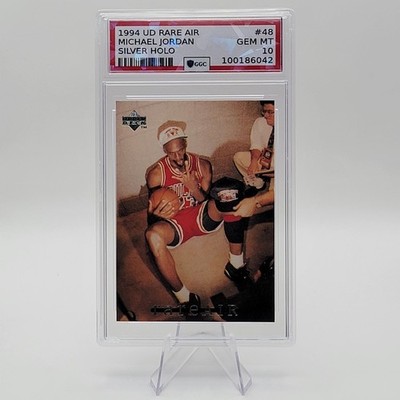 抽プレ:マイケルジョーダン rareAIR カード Michael Jordan 1994 Upper Deck Rare Air #48 Silver Set GGC GEM
